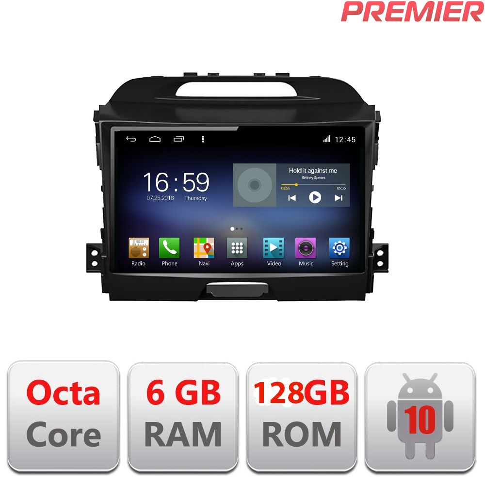 KIA SPORTAGE 2011-2015 Octa Core Android Radio Bluetooth Internet GPS WIFI DSP 6+128GB 4G 9"